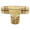Thrifco Plumbing No. 45 5/16 Inch x 1/8 Inch Brass Flare MIP Tee 6945007 - alternate 3